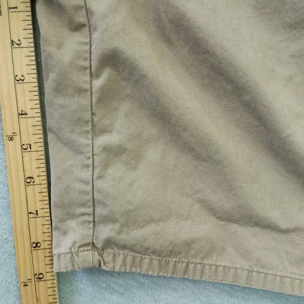 Polo Ralph Lauren Mens Pleated Chino Shorts Khaki Tan Cotton USA Made Size 35